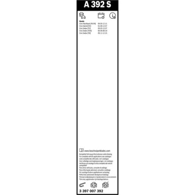 BOSCH A 392 S Scheibenwischer Aerotwin 3 397 007 392 BOSCH A 392 S Scheibenwischer Aerotwin 3 397 007 392