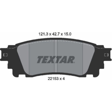 Textar Bremsbelagsatz, Scheibenbremse 2215301 Textar Bremsbelagsatz, Scheibenbremse 2215301