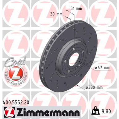 Bremsscheibe 400.5552.20 Bremsscheibe 400.5552.20