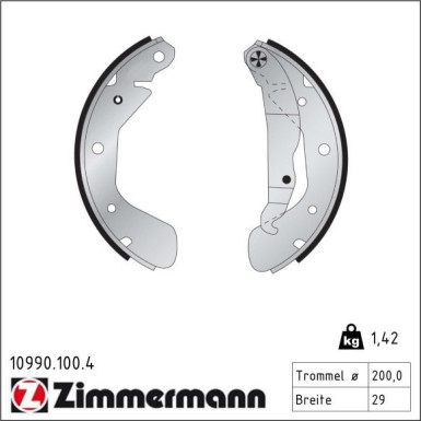 Bremsbackensatz 10990.100.4 Bremsbackensatz 10990.100.4