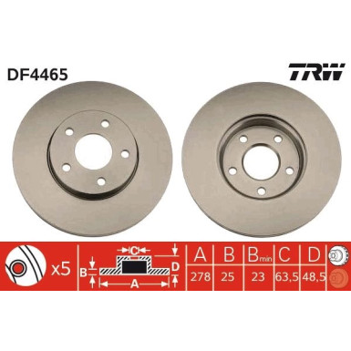 Bremsscheibe DF4465 Bremsscheibe DF4465
