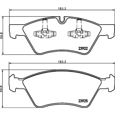 Bremsbelagsatz, Scheibenbremse 8DB 355 012-011