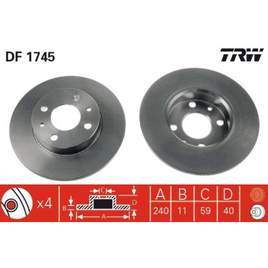 Bremsscheibe DF1745 Bremsscheibe DF1745