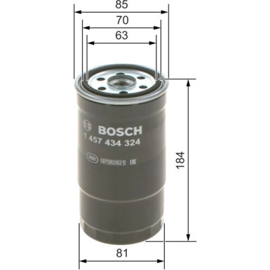 BOSCH Kraftstofffilter 1 457 434 324