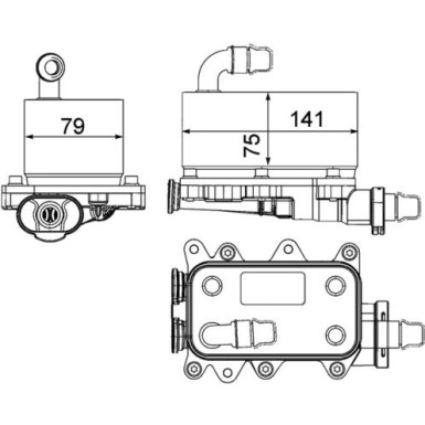 Mahle Ölkühler, Automatikgetriebe BEHR Premium Line CLC 19 000P