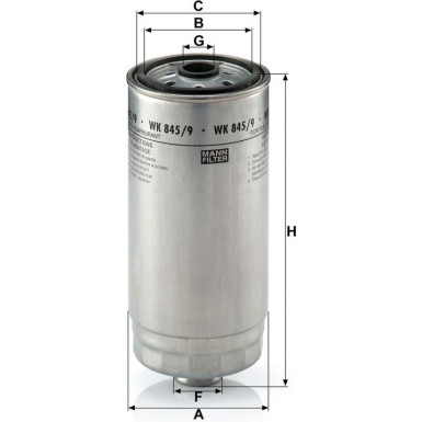 Kraftstofffilter WK 845/9 Kraftstofffilter WK 845/9