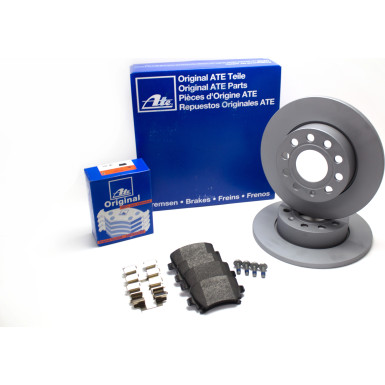 ATE Bremsscheiben Ø256 24.0112-0158.1 + Bremsbeläge 13.0460-2880.2 hinten für AUDI A3 8P SKODA OCTAVIA 2 VW GOLF 5 ATE Bremsscheiben Ø256 24.0112-0158.1 + Bremsbeläge 13.0460-2880.2 hinten für AUDI A3 8P SKODA OCTAVIA 2 VW GOLF 5