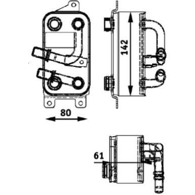 Mahle Ölkühler, Automatikgetriebe BEHR Premium Line CLC 43 000P
