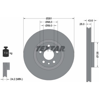 Bremsscheibe 92074003 Bremsscheibe 92074003