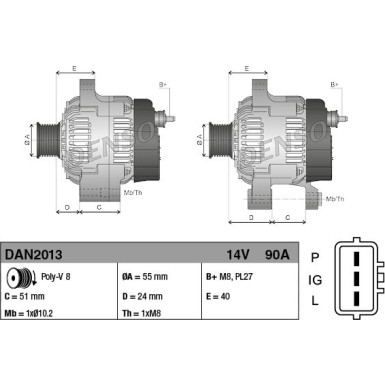 Denso Generator DAN2013
