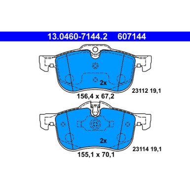 ATE Bremsbelagsatz, Scheibenbremse 13.0460-7144.2 ATE Bremsbelagsatz, Scheibenbremse 13.0460-7144.2