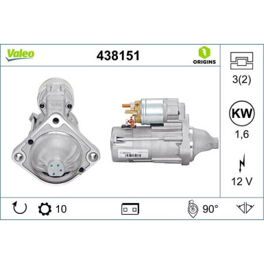 Starter Valeo Origins New OE TECHNOLOGIE 438151