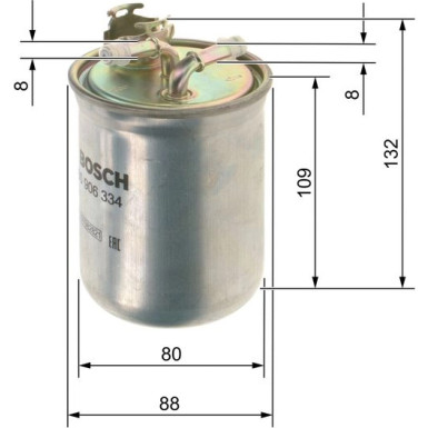 BOSCH Kraftstofffilter 0 450 906 334