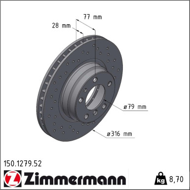 Bremsscheibe 150.1279.52 Bremsscheibe 150.1279.52