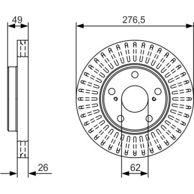 BOSCH Bremsscheibe 0 986 479 A62
