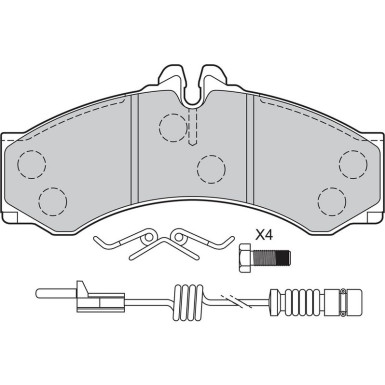 Valeo Bremsbelagsatz, Scheibenbremse 598966
