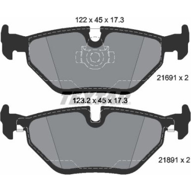 Textar Bremsbelagsatz, Scheibenbremse Q+ 2169103 Textar Bremsbelagsatz, Scheibenbremse Q+ 2169103