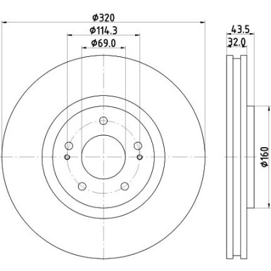 Bremsscheibe 8DD 355 114-841 Bremsscheibe 8DD 355 114-841