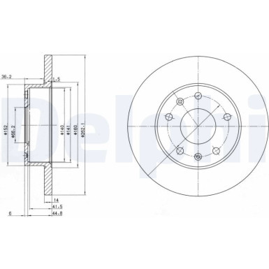 Delphi Bremsscheibe BG3426 Delphi Bremsscheibe BG3426