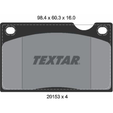 Textar Bremsbelagsatz, Scheibenbremse Q+ 2015302 Textar Bremsbelagsatz, Scheibenbremse Q+ 2015302