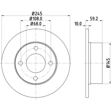 Bremsscheibe 8DD 355 100-601 Bremsscheibe 8DD 355 100-601