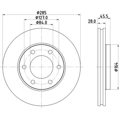 Hella Bremsscheibe 8DD 355 108-531 Hella Bremsscheibe 8DD 355 108-531