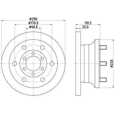 Bremsscheibe 8DD 355 106-361 Bremsscheibe 8DD 355 106-361