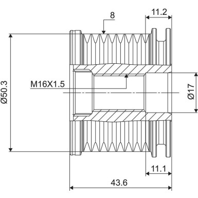Valeo Generatorfreilauf VALEO NEW SPARE PART 588090