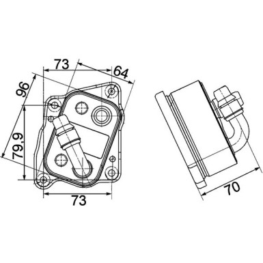Mahle Ölkühler, Motoröl BEHR Premium Line CLC 107 000P
