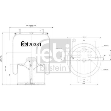 FEBI BILSTEIN 20381 Federbalg, Luftfederung