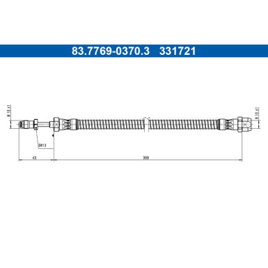Bremsschlauch 83.7769-0370.3 Bremsschlauch 83.7769-0370.3
