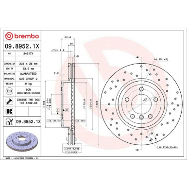 Bremsscheibe 09.8952.1X Bremsscheibe 09.8952.1X
