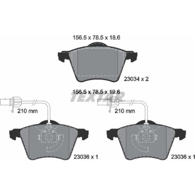Textar Bremsbelagsatz, Scheibenbremse Q+ 2303401