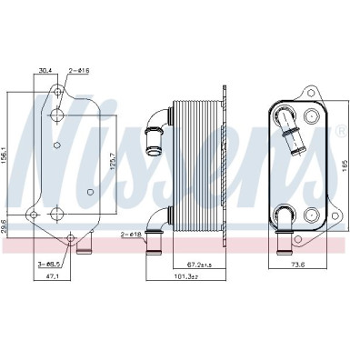 Nissens Ölkühler, Motoröl FIRST FIT 90791