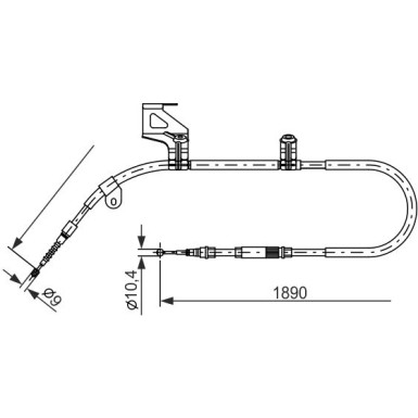 Seilzug, Feststellbremse 1 987 477 803 Seilzug, Feststellbremse 1 987 477 803