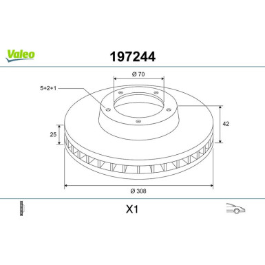 Valeo Bremsscheibe 197244