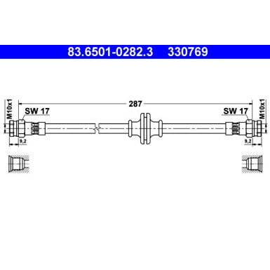 ATE Bremsschlauch 83.6501-0282.3 ATE Bremsschlauch 83.6501-0282.3