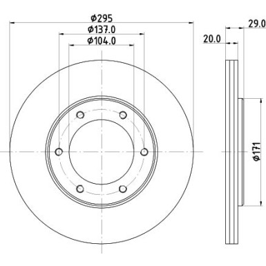 Bremsscheibe 8DD 355 101-191 Bremsscheibe 8DD 355 101-191