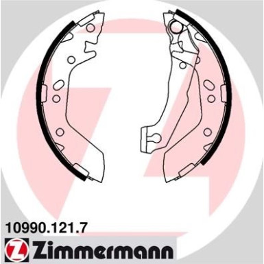 Zimmermann Bremsbackensatz 10990.121.7 Zimmermann Bremsbackensatz 10990.121.7