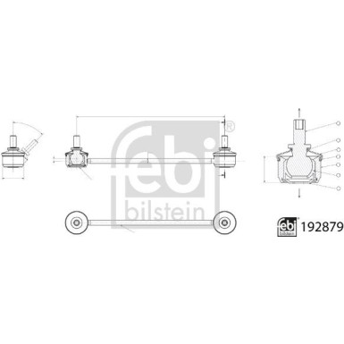 Stange/Strebe, Stabilisator 192879 Stange/Strebe, Stabilisator 192879
