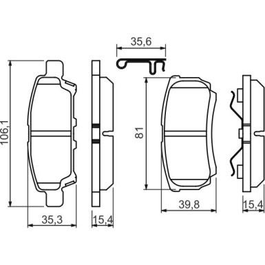 BOSCH Bremsbelagsatz, Scheibenbremse 0 986 494 502 BOSCH Bremsbelagsatz, Scheibenbremse 0 986 494 502