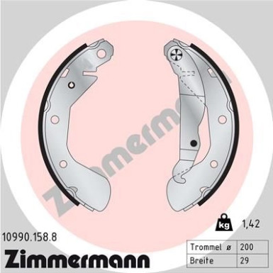 Zimmermann Bremsbackensatz 10990.158.8