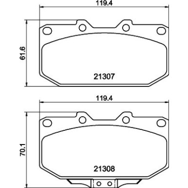 Hella Bremsbelagsatz, Scheibenbremse 8DB 355 016-791 Hella Bremsbelagsatz, Scheibenbremse 8DB 355 016-791