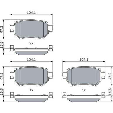 Bremsbelagsatz, Scheibenbremse 0 986 460 010 Bremsbelagsatz, Scheibenbremse 0 986 460 010