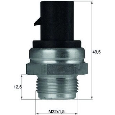 Temperaturschalter, Kühlerlüfter TSW 12D Temperaturschalter, Kühlerlüfter TSW 12D