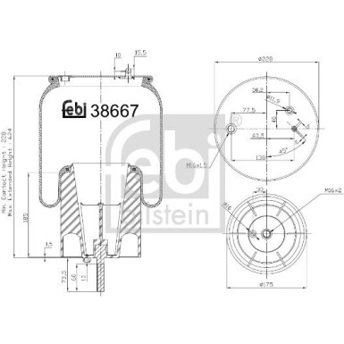 FEBI BILSTEIN 38667 Federbalg, Luftfederung