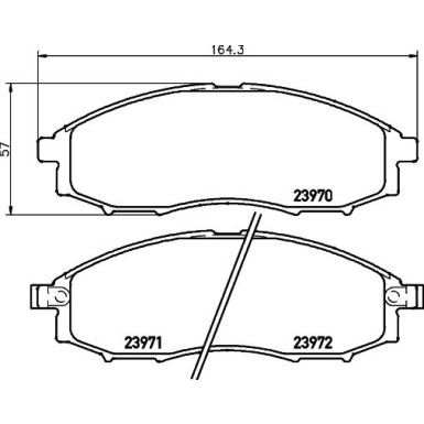 Hella Bremsbelagsatz, Scheibenbremse 8DB 355 010-671 Hella Bremsbelagsatz, Scheibenbremse 8DB 355 010-671