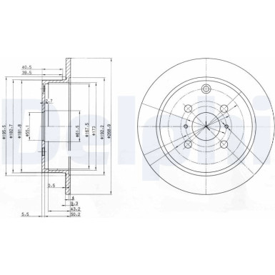 Delphi Bremsscheibe BG3867 Delphi Bremsscheibe BG3867