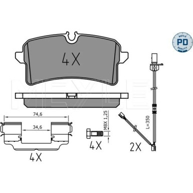 Meyle Bremsbelagsatz, Scheibenbremse MEYLE-PD: Advanced performance and design 025 246 4317/PD
