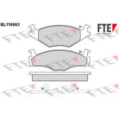 FTE Bremsbelagsatz, Scheibenbremse 9010047